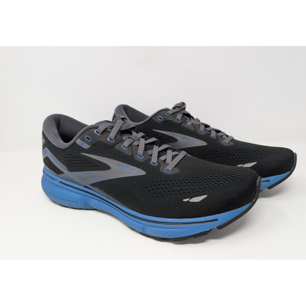 Brooks Ghost 15 Mens Running Shoes Black Blue 1103931D056 Size 12 M VERY NICE!